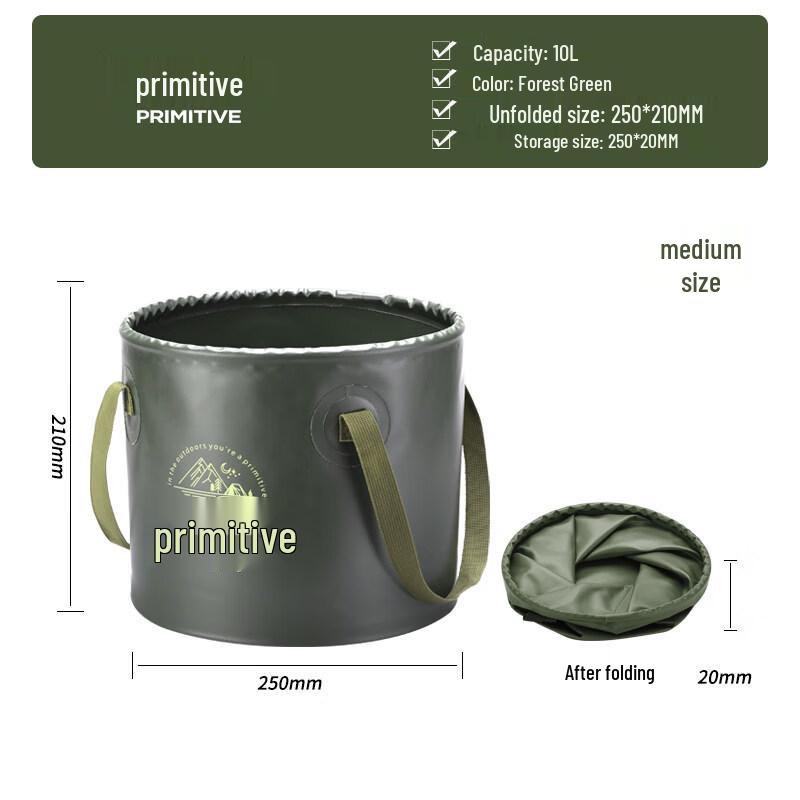 ZISIZ Outdoor Collapsible Silicone Bucket