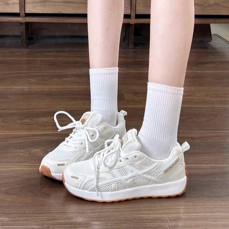 Korean Version of Student Trend Fashion Lightweight Mesh Breathable Sneakers Women's Ins Street Shooting Versatile Niche Running Shoes Summer
