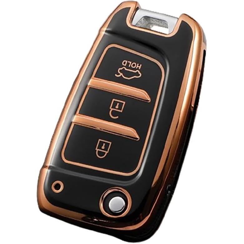 Fob Cover fit for Hyundai Venue Kona SE Santa Fe SE Tucson Key Cover Case Key Holder TPU Key Protector 3 Buttons B White