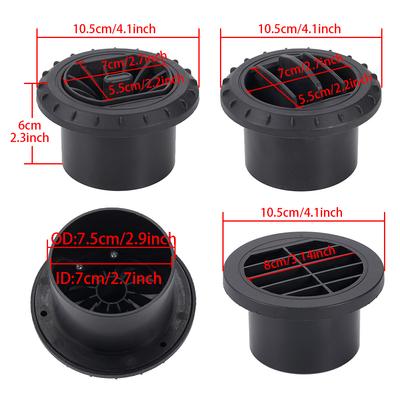 1 pièce 75 mm Chauffage de stationnement diesel Sortie d'échappement Rotative Bouche d'aération Conduit de sortie Raccord de joint d'échappement Pour Voiture Camion VAN Camping-car