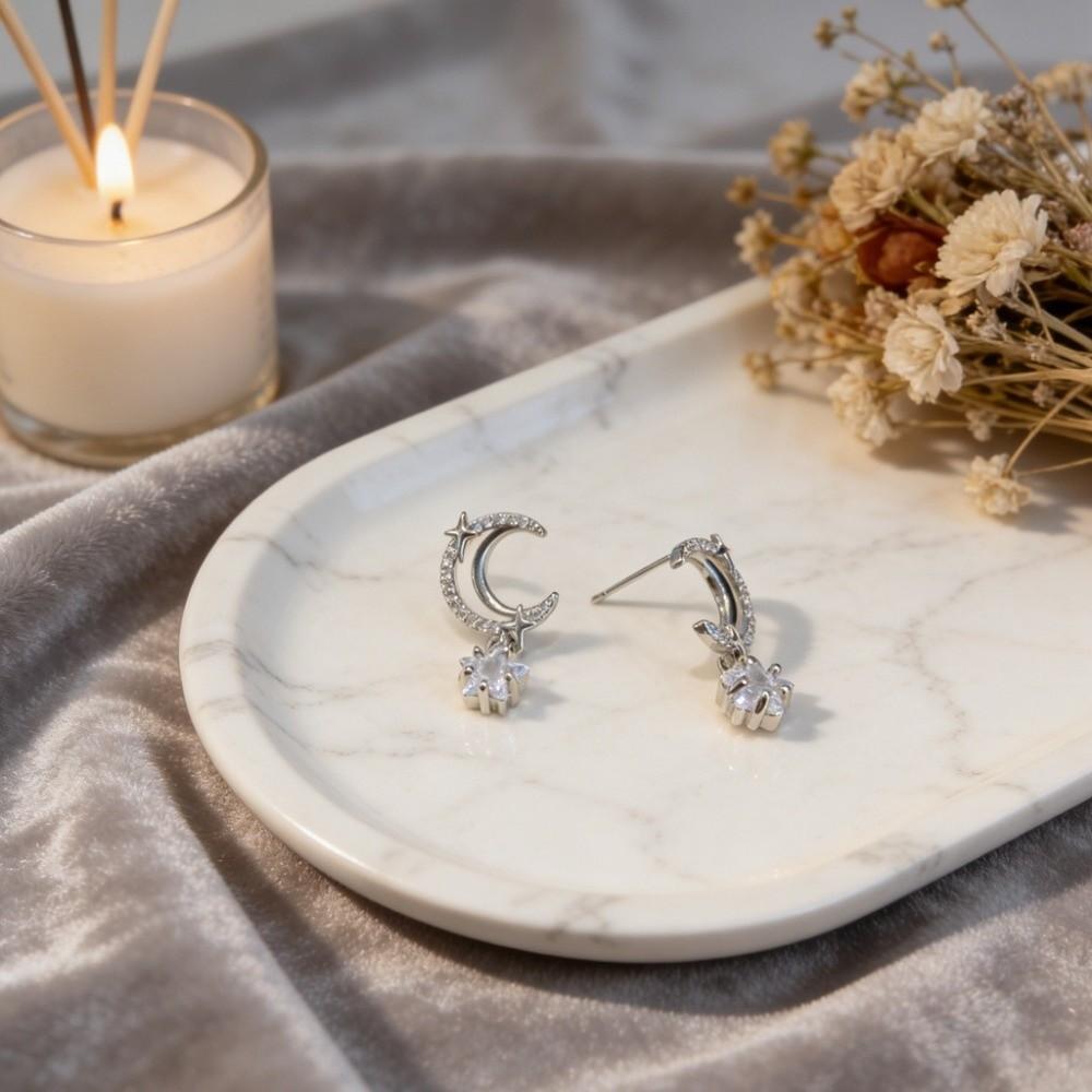 Crystal Butterfly Droplet Earrings Temperament Ladies' Ear Accessories Zircon Ear Stud  Girls