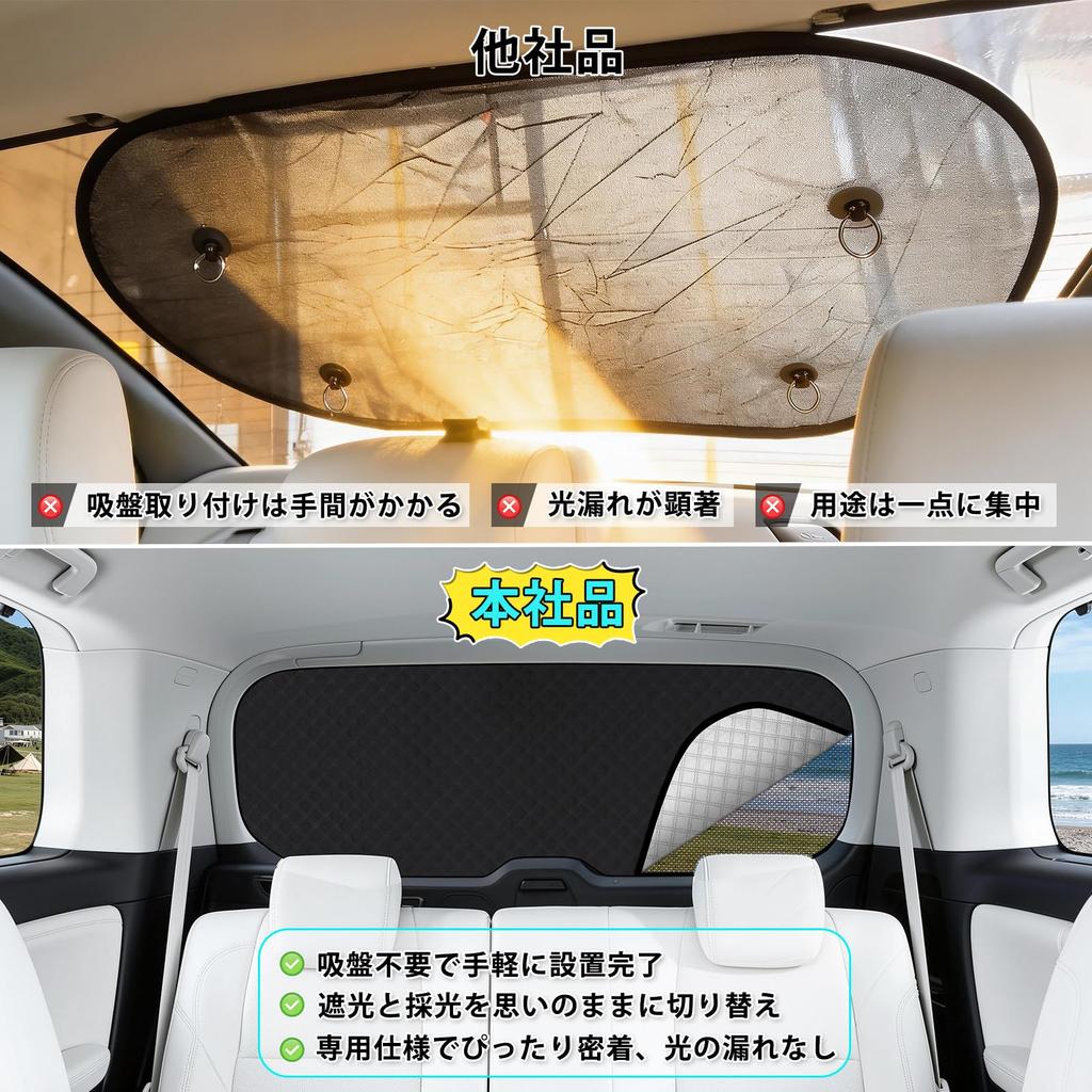 ZATOOTO Sunshade for Mitsubishi Delica D5 Rear Window of Kei (for Car)