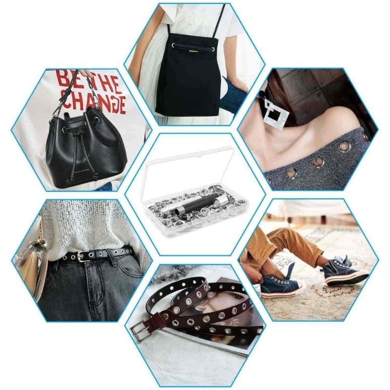 Eyelet Punch Kits 14mm Grommets Eyelets Kits Tarpaulin Repair Kits Grommet Setting Tool Hole Punch Tool for Fabric Belt