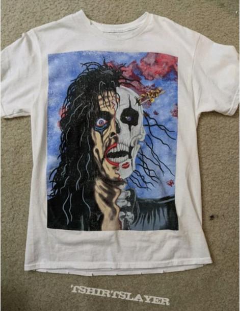 Винтажная футболка унисекс 1989 года Alice Cooper Trash Skelton Face Melt Band M