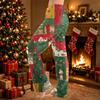Women's Christmas Print Plush Pants Cozy Casual Pajama Bottoms for Holiday
