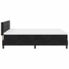 LED Box Spring Bed with Mattress Black 140 X 190 Cm Velvet