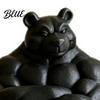 Detailed Muscle Figure 3D Printed Bear Statue, Matte Black Fitness Ornament for Office Figurine Bookshelf Gym Decor, Compact Inspirational Gift