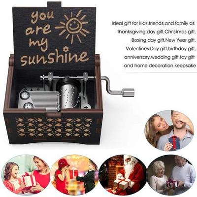 Harry Potter Wooden Music Box Hand Crank Handcrafted Wooden Music Boxes