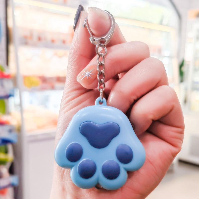 Luminous Sounding Cat Paw Keychain Bell Doll Ornament