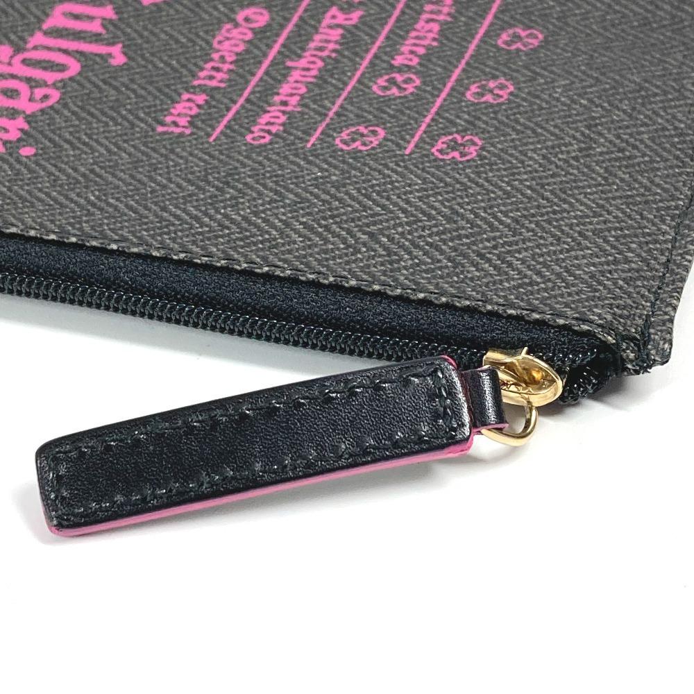 BVLGARI Logo S.Bulgari Bag Pouch Cluch Bag Clutch bag PVC/Leather gray/pink