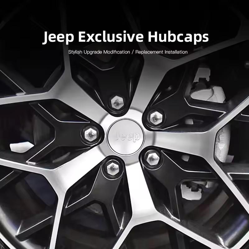 4Pcs Original Car Wheel Center Hub Cap Cover For Jeep Renegade Compass Grand Cherokee Wrangler Jk Gladiator Patriot Liberty
