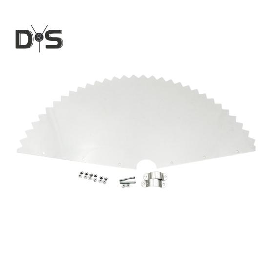 

Кормушка для птиц Wrap-Around Squirrel Baffle с зубчатым краем, устойчивая к погодным условиям, наружная подвесная кормушка для птиц, крепление на столбе, прозрачная, для енотов, белок, грызунов белый