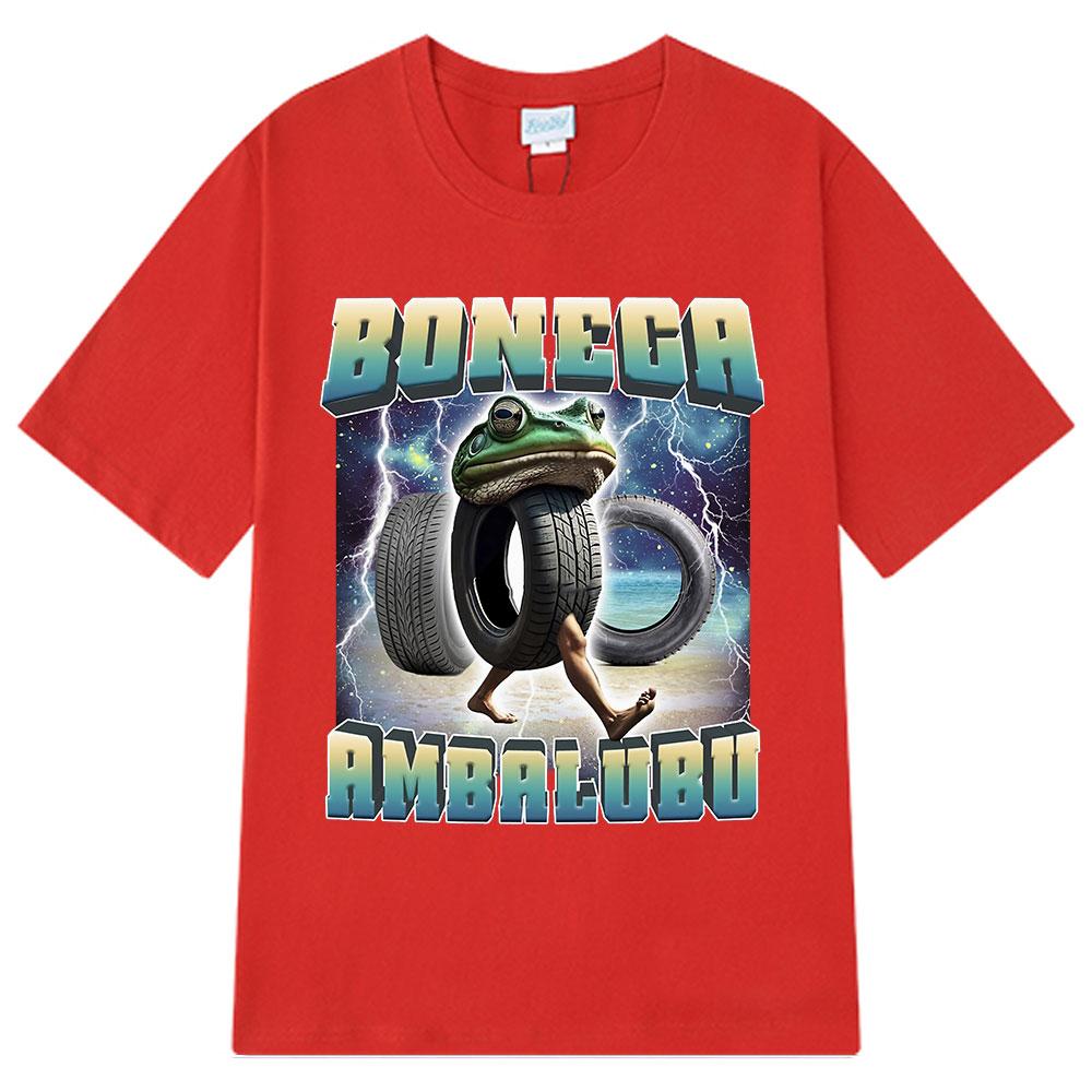 Boneca Ambalabu Italian Brainrot Funny Frog Meme Tshirt Unisex Unisex Hip Hop Fashion Clothing Tshirts Cotton T Shirt Streetwear