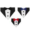 Dog Collar Pet Wedding Bow Tie Scarf Adjustable Dog Neckerchief Bowtie Collar  Pet Formal Costume for Puppy
