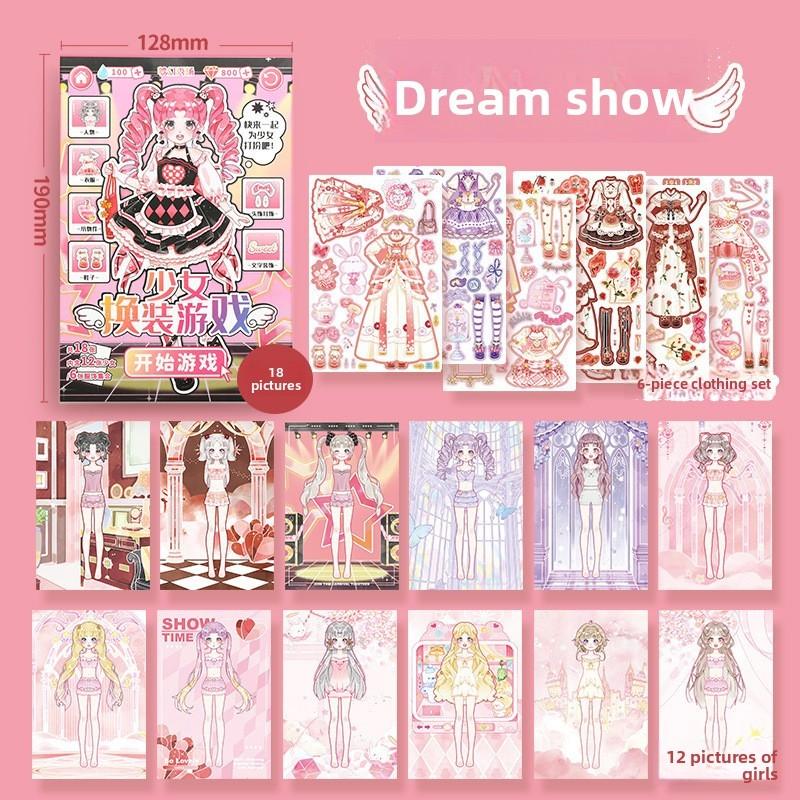 Princess Dress Up Sticker Album With Handmade Paper For Girls And Kids Craft Scene