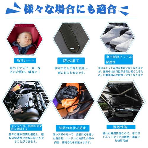 uxcell Car Insulation Mat, Sound-Absorbing, Heat-Insulating, Soundproofing, Heat-Reflecting, Soundproofing Material, Foam, for Car Doors, Engines, Roo
