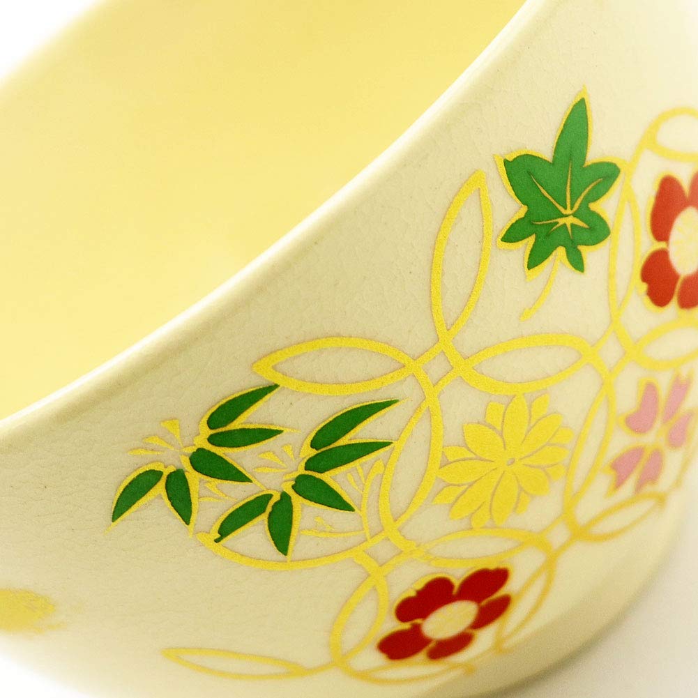 Matcha Bowl [Floral Shippo] Year-Round Tea Ceremony Utensils