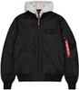 Demiseason Jacket Alpha Industries MA-1 TT Hood (196108) Black (196108-03)