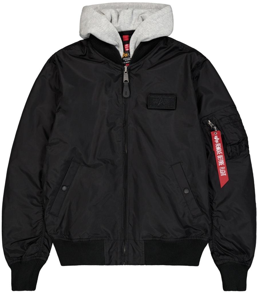 Demiseason Jacket Alpha Industries MA-1 TT Hood (196108) Black (196108-03)