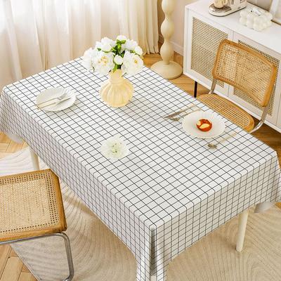 Nordic Waterproof Pvc Tablecloth Cozy Oil-Proof and Anti-Slip Easy-Care Desk Cover Dining Table Decoration for Banquet Party