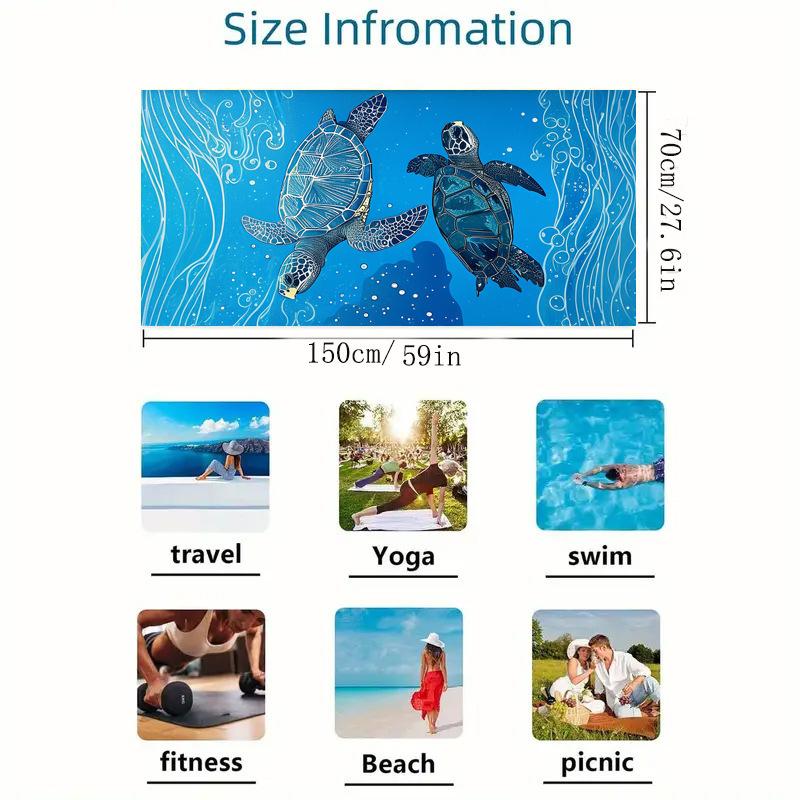 Beach Towel, Bath Towel, Microfiber Towel, Rectangular Beach Mat, Digital Printing Bath Towel, Shawl To Map