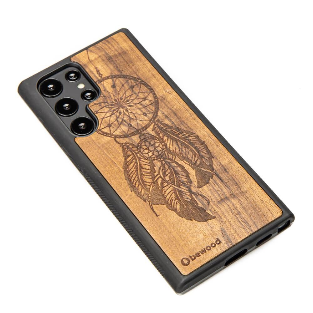 Wooden Case for Samsung Galaxy S22 Ultra Dreamcatcher imbuia