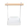Pot Lid Holder Rack Multifunction Prevent Slip Iron Basin Wood Rack Cooking Tool Spatula Stand