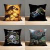 J-JurassicES Dinosaurs Throw Pillow Case For 30x30cm 40x40cm 45x45cm 50x50cm 55x55cm Square Sofa Pillowcase Shell