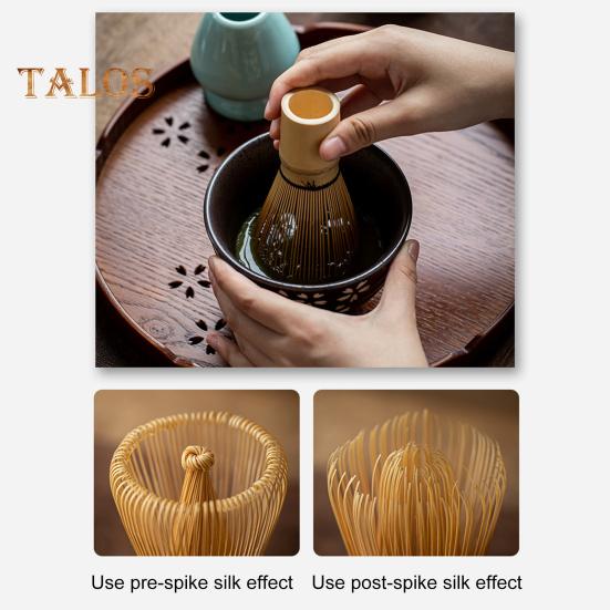 Matcha-Schneebesen aus Bambus, handgefertigt, japanische Chasen-Rührbürste für Matcha-Tee, multifunktionales Küchenutensil für cremigen Schaum