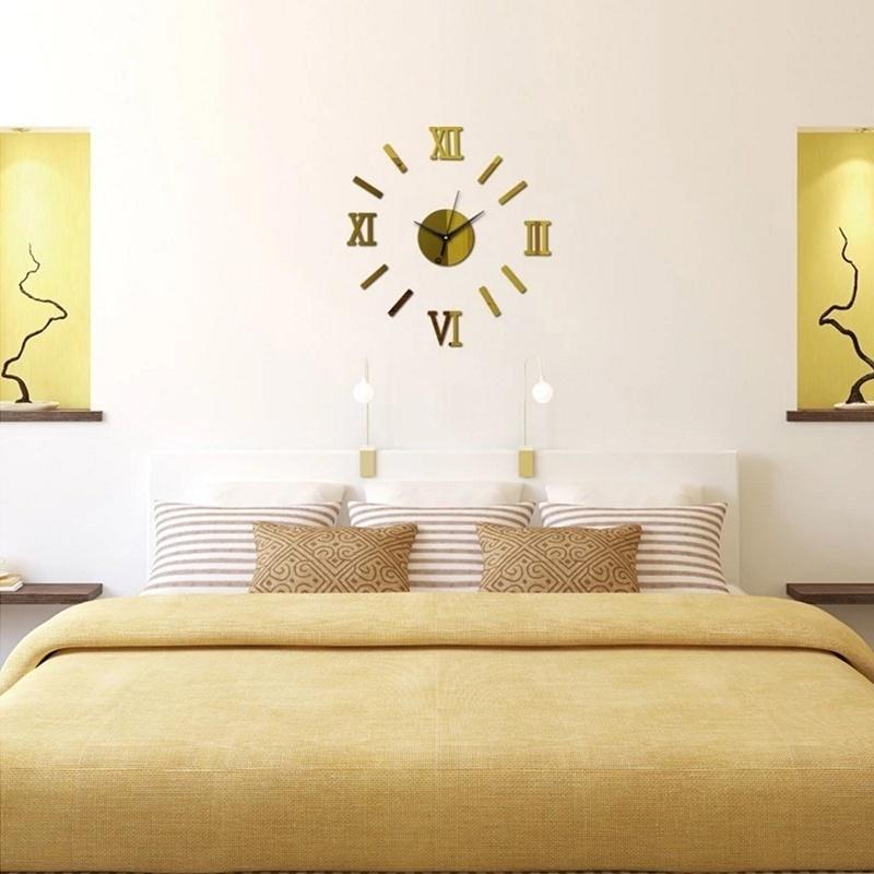Home Decoration Wall Clock Big Mirror Wall Clock Modern Design Large Size Wall Clocks DIY Wall