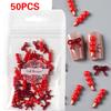 50/100Pcs Sugar-Coated Haws Resin Flatback Nail Art Decoration 3D Fun Food Cartoon Nail Jewelry Charms Chinese Style Nail Parts
