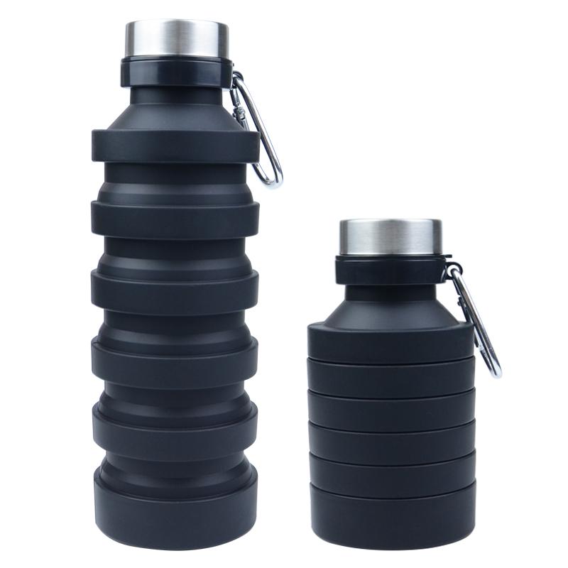 New Product Release 800ml Creative Silicone Folding Water Bottle Student Outdoor Sports Water Bottle With Large Capacity