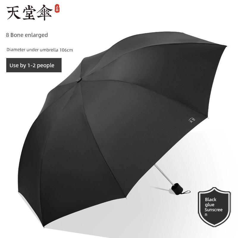 Paradise Umbrella Checkered Umbrella Extra Large Umbrella for Men and Women 3-Fold Umbrella Extra Large 8 Bone Double Business Dual-Use Umbrella