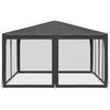 Vidaxl Party Tent With 8 Mesh Walls, Anthracite, 4X4 M, Hdpe