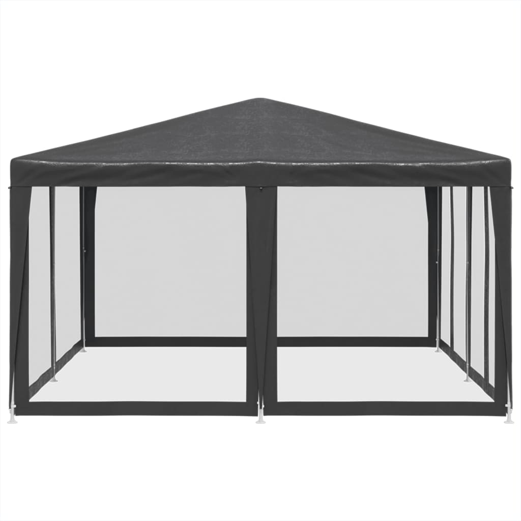 Vidaxl Party Tent With 8 Mesh Walls, Anthracite, 4X4 M, Hdpe