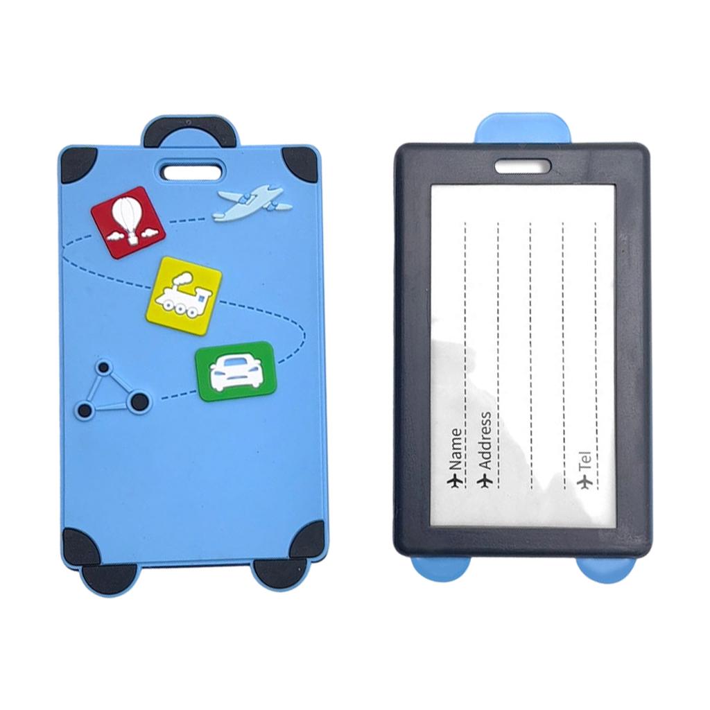 Soft Silicone Luggage Tag Durable Suitcase ID Tag with Clear Address Window and Secure Attachment for Travel Bags and Suitcases