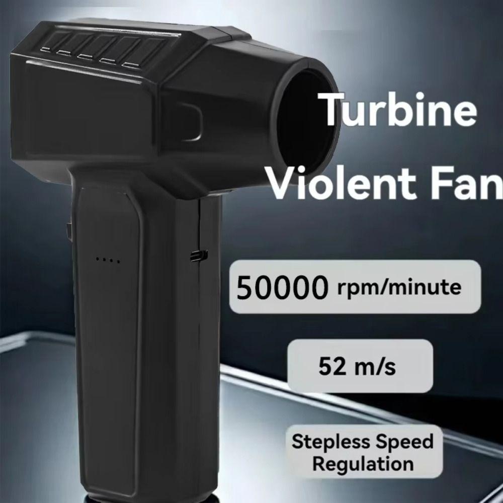 

50000 RPM Mini Turbo Jet Fan 3000mAh Handheld Violent Air Blower Electric Air Duster Industrial чорний