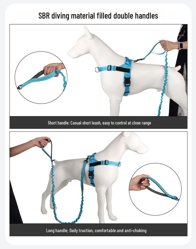 Traction P-Chain Dog Leash for Medium & Large Dogs - No-Strangle Handle, Corgi Pet Tactical Chain Leash