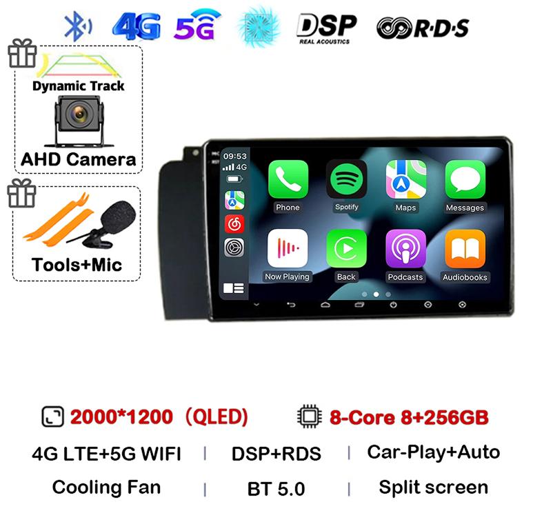 Android 14 Carplay Auto Car Radio For Volvo XC70 V70 S60 2004-2009 GPS Multimedia Video Player Navigation Stereo WIFI+4G Audio