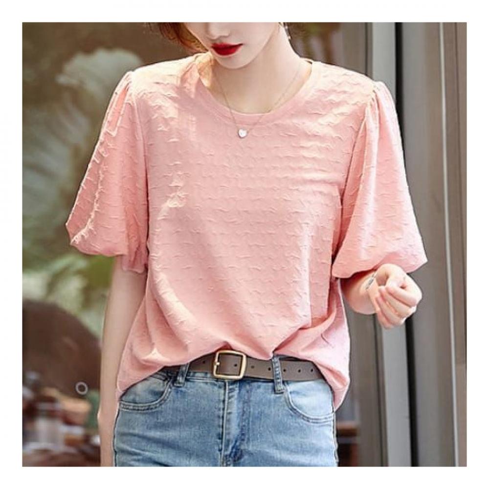 Navava Women Lovely Round Neck Puff Sleeve T shirT nT1536