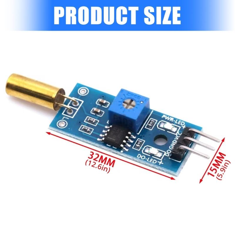 Packung mit 2 SW520D Neigungssensor-Modulen Goldkugel-Schalter Winkel-Sensoren-Modul Kompatibel für Robotersysteme Projekte