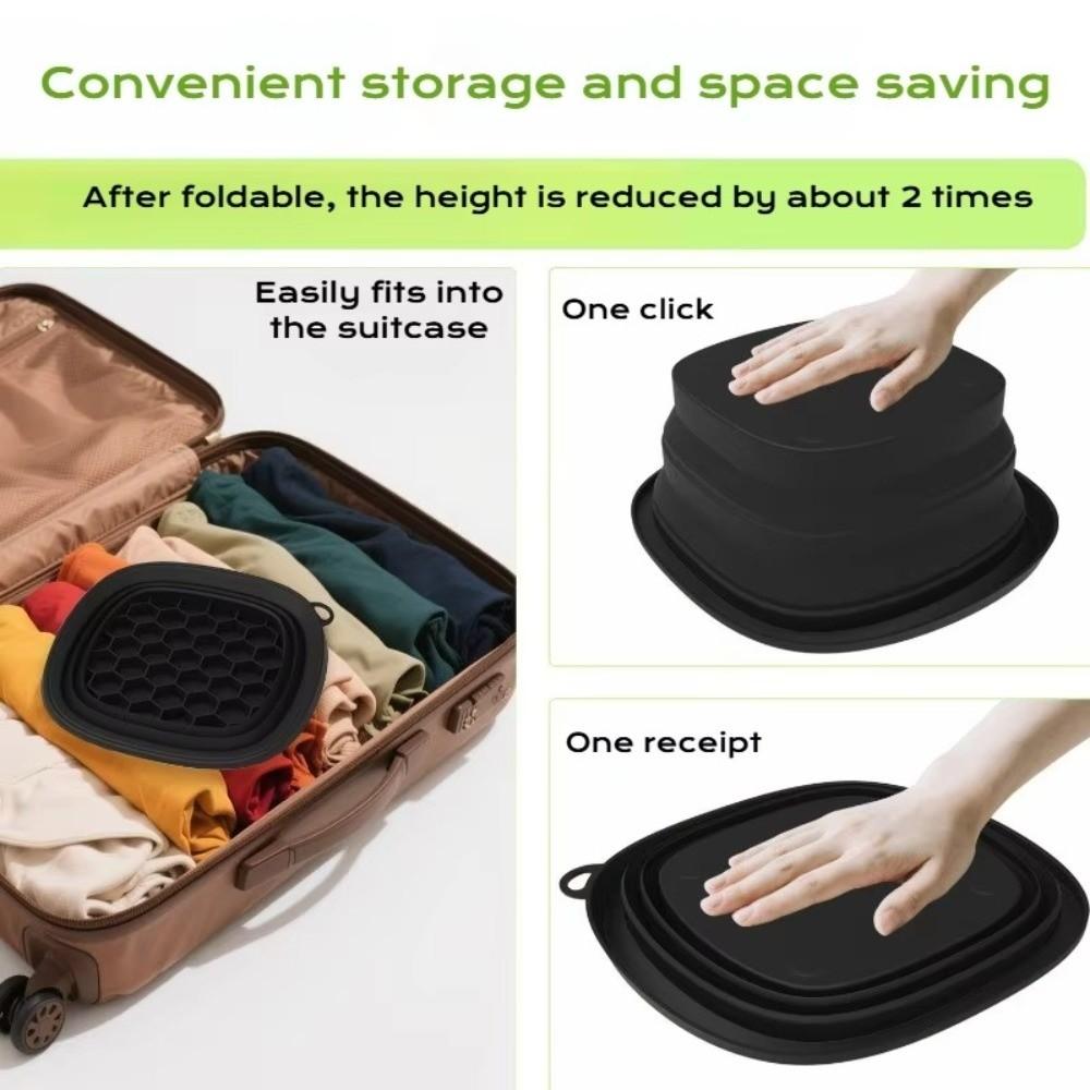 Built-in Ice Tray Portable Ice Basin Foldable Skincare Washbasin Face Dipping Bowl  for Women Girls