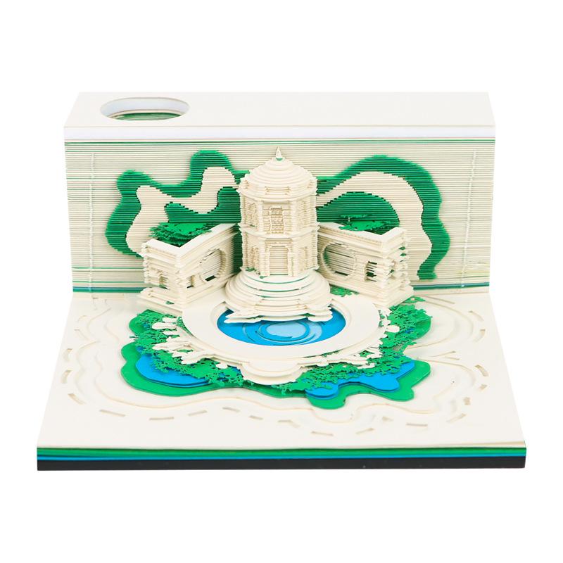 Oasis Garden 3D Paper Sculpture Sticky Notes - Creative Cultural Souvenir