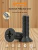 Black Phillips Flat Head Machine Screws (M3-M8) - 304 Stainless Steel Countersunk