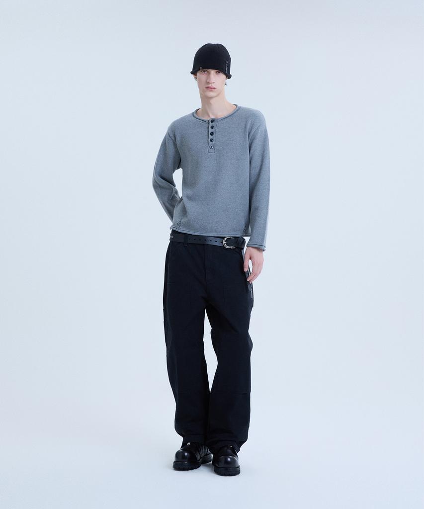 NOISE Double Knee Carpenter Work Pants_[Black]
