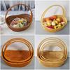 Ship-shaped Storage Basket Imitation Vine Desktop Organizer Basket Handhold Baskets  Gift