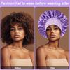 Wide Brim Satin Hair Care Sleep Cap - Women's Beauty Headscarf for Home Use, Convenient and Practical Hair  Protection