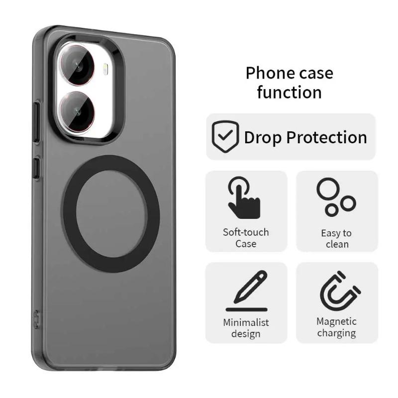 Candy Magnetic for Magsafe Matte Phone Case for POCO X7 Pro X 7 POCOX7pro Wireless Charging Acrylic Hard PC Shockproof Cover for Redmi Turbo 4 Fundas