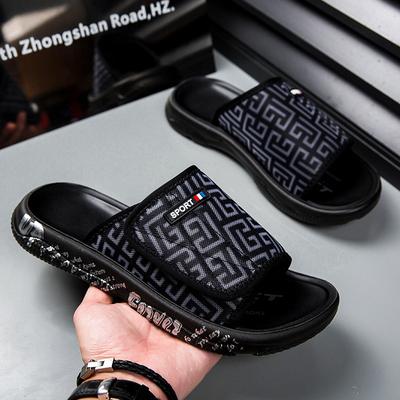 Men's Slippers Summer Wear 2024 New High-end Non-slip and Wear-resistant Soft Bottom One-word Sports Beach Sandals