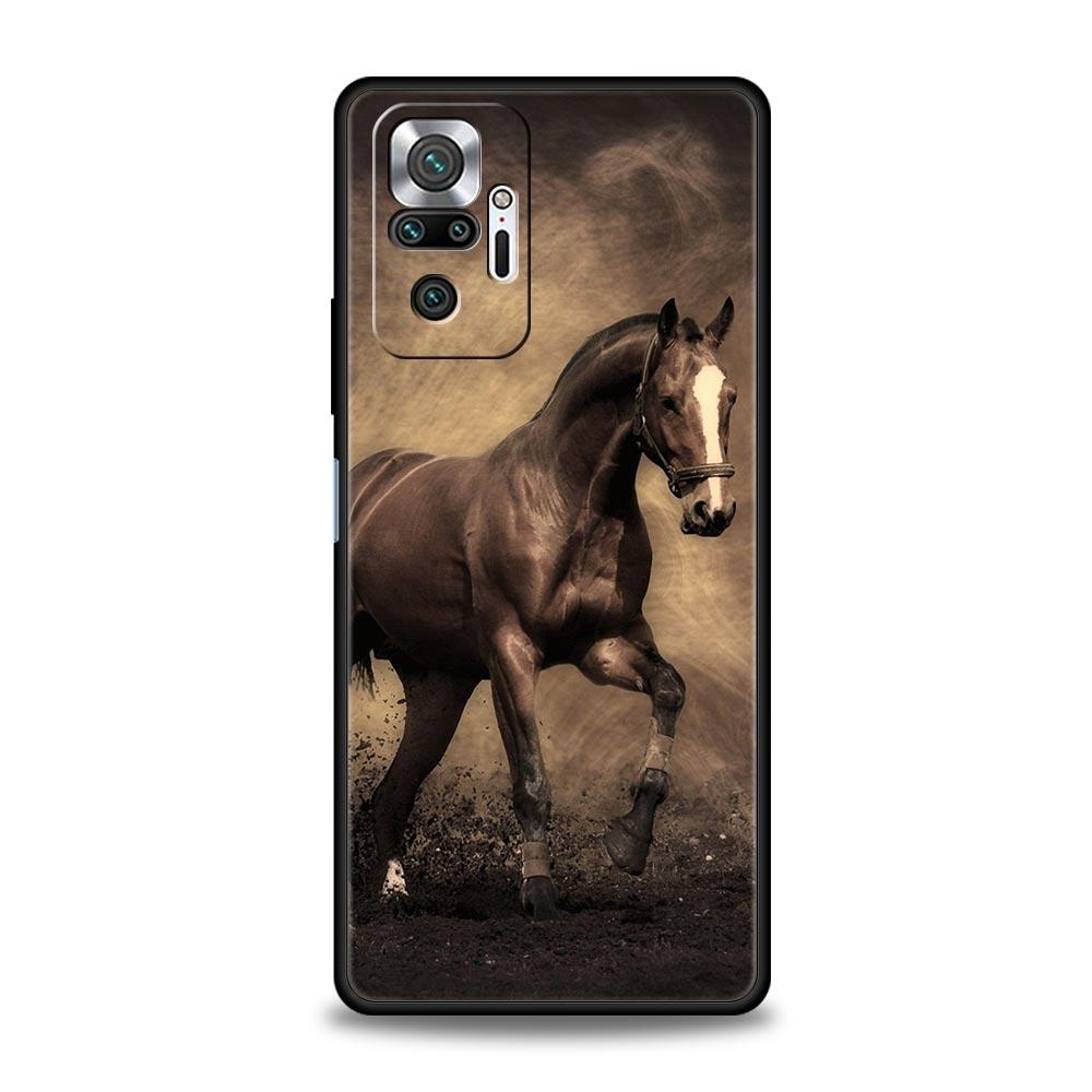 Running Horse Animal Phone Case For Xiaomi Redmi Note 13 12 5G 11 10 Pro Plus 4G 9S 9 8 7 9T 13C 10C 9C 9A Soft Silicone Cover
